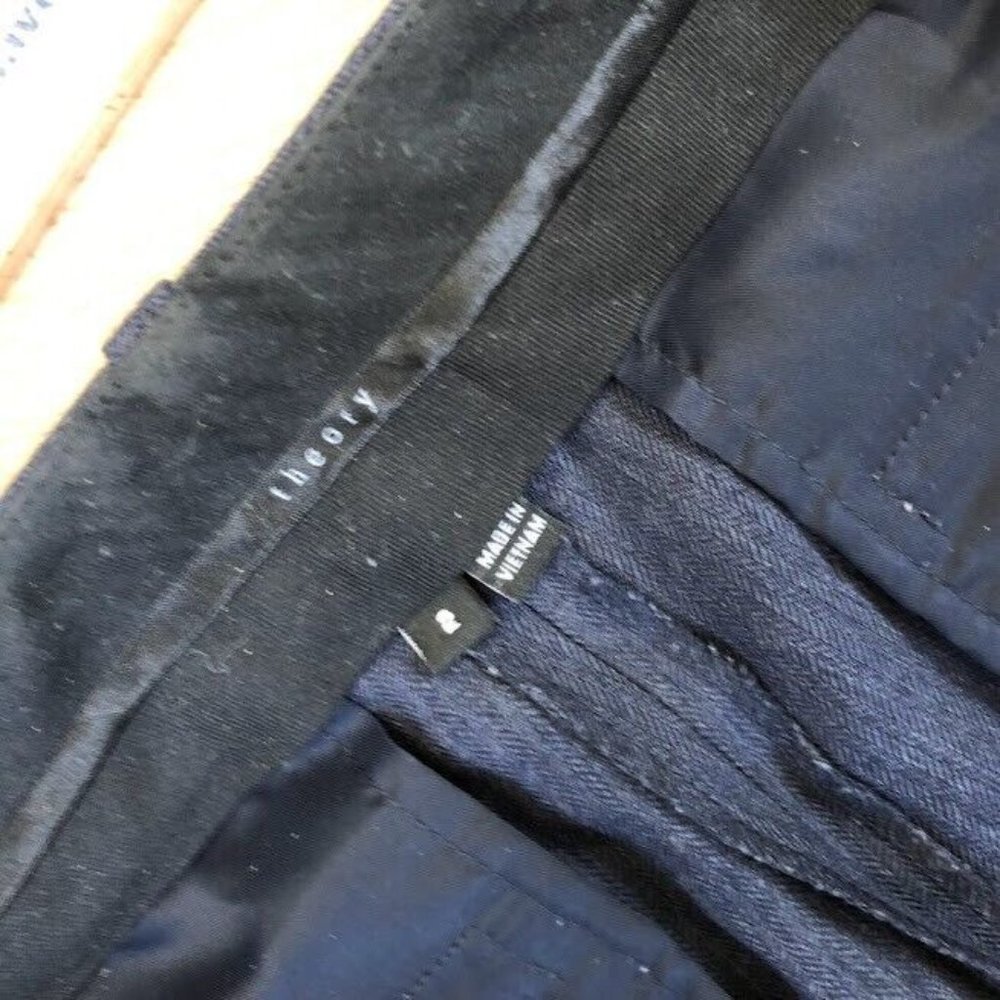 Theory Max C Gray Pants Button Front & Back Zip F… - image 6